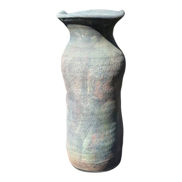 Raku Ceramic Vase Iridescent Metallic Art Pottery DMW Don Williams Signed 9.5" - Picture 4 of 7